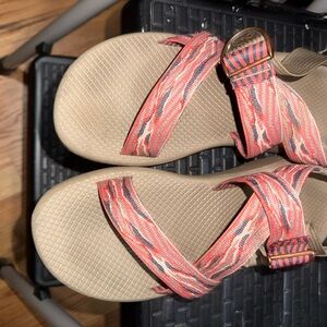Chaco Pink and Brown Sandals like new